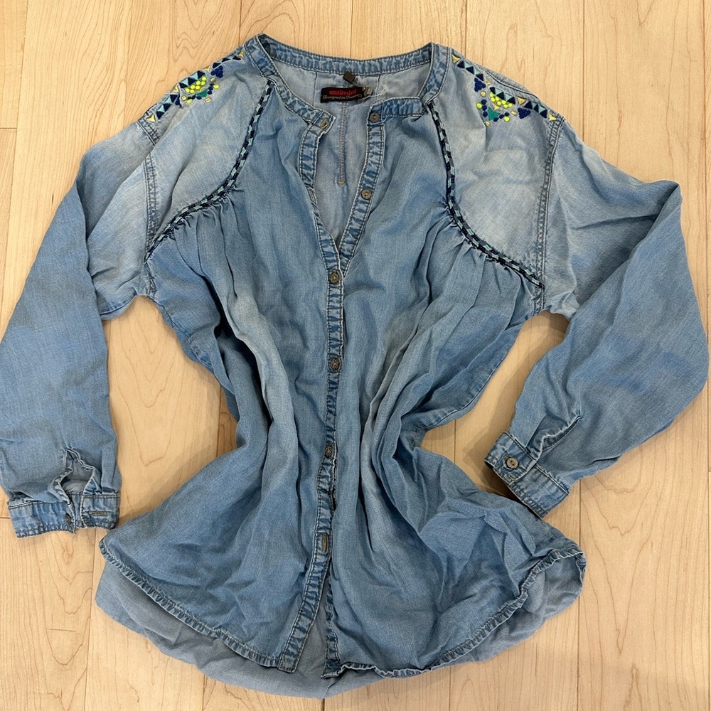 OMG Catimini French girl’s chambray / denim shirt